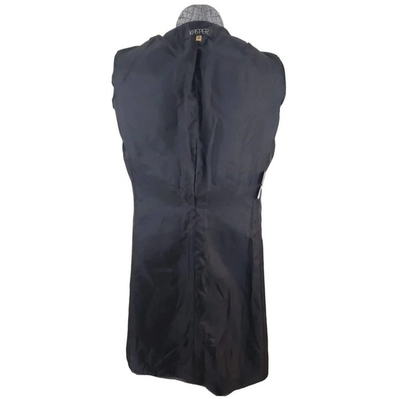 Kasper ~Woman Size 6~ Silver Quilted Jacket Long Blazer Fully Lined. - Picture 9 of 13